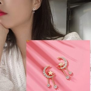 925 Sterling silver Moon Star Studs Earrings